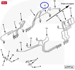 Трубка подачи топлива к форсунке 3094750 для Cummins QST30
