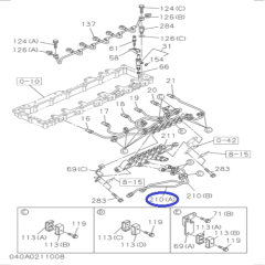 1154168111 Трубка топливная к рампе 6WG1 (Tier3)