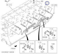 1154164920 Трубка топливная №6 (к форсунке) Isuzu 6WG1 (Tier2)