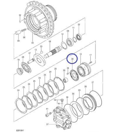 3103258 Плита распределительная гидромотора хода Hitachi