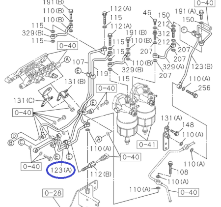 8980259980 Трубка топливная 6WG1 (Tier3)