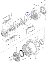 2050692 Вал редуктора хода Hitachi