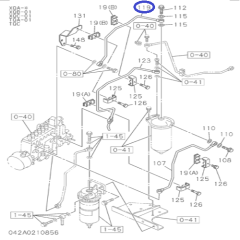 1154166390 Трубка топливная (Фильтр к ТНВД) 6WG1 (Tier2)