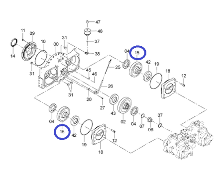 2052160 Шестерня редуктора гидронасоса Hitachi