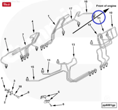 Трубка подачи топлива к форсунке 3094744 для Cummins QST30