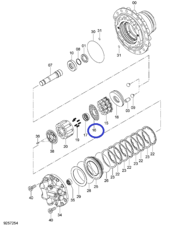 3081570 Плита прижимная гидромотора хода Hitachi