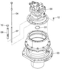 9293650, YB60000931 Редуктор поворота в сборе с мотором 9293650, YB60000931 Редуктор поворота в сборе с мотором