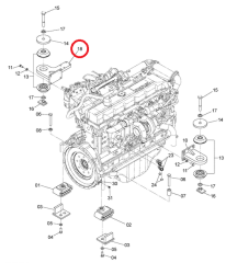 7048124 Кронштейн крепления двигателя левый Hitachi