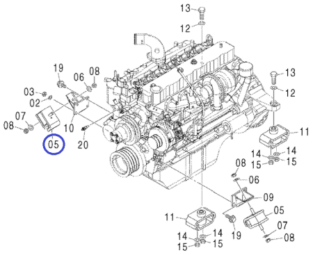 4410043 Подушка опоры двигателя Hitachi