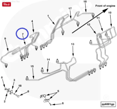Трубка подачи топлива к форсунке 3094753 для Cummins QST30