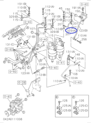 1154168700 Трубка топливная 6WG1 (Tier3) От фильтра к фильтру