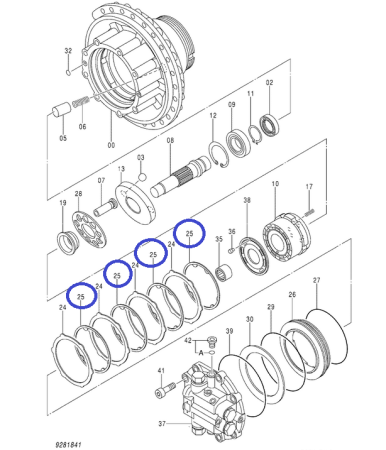 3107797 Диск фрикционный гидромотора хода Hitachi
