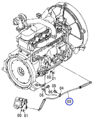 4425163 Трос управления подачей топлива Hitachi